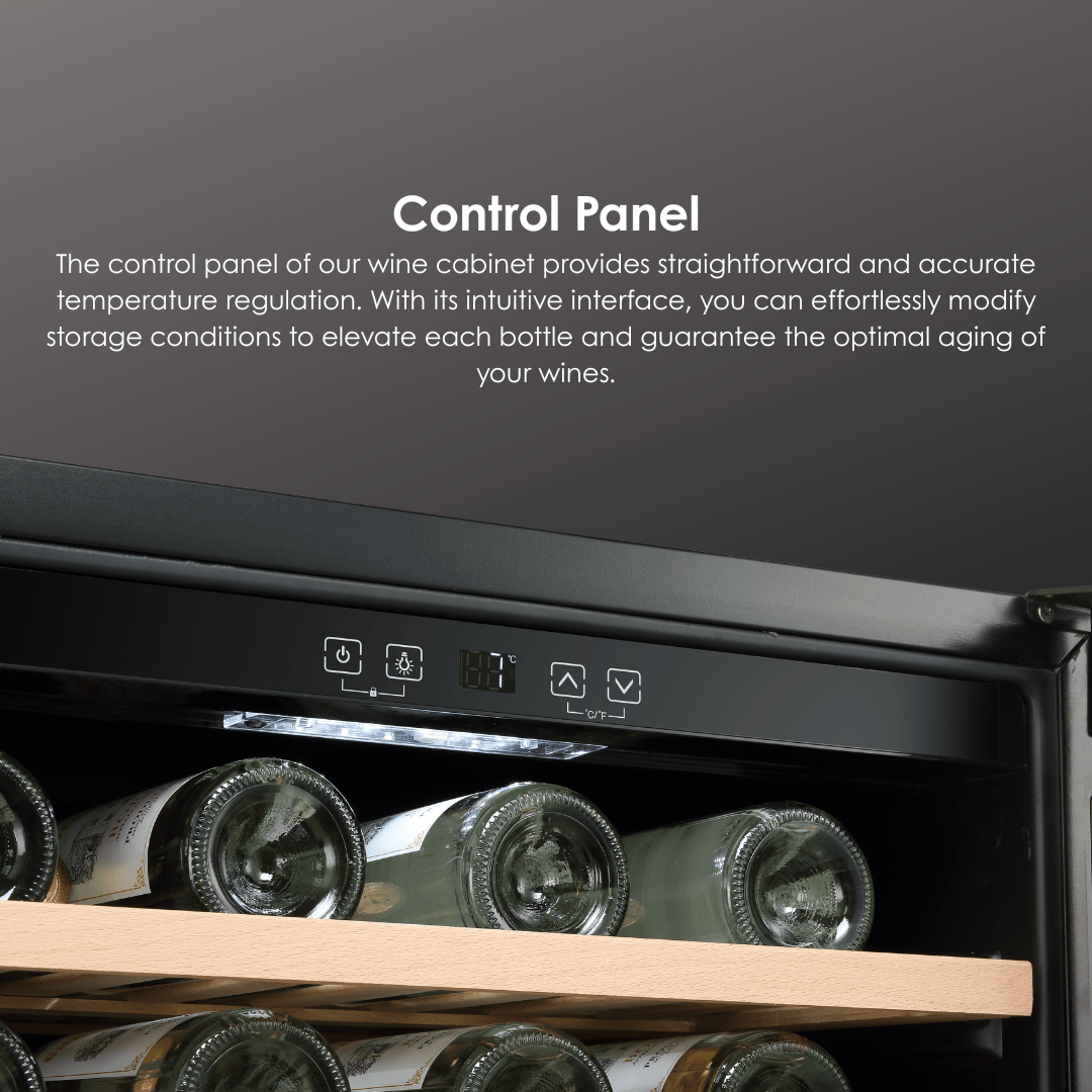 LECAVIST Wine Cabinet Duo – 104 Bottle Capacity (2 × 52) – Single Zone – Built - in – Black (LJ52VNBUX2) - Built - In - LeCavist Wine Cabinets