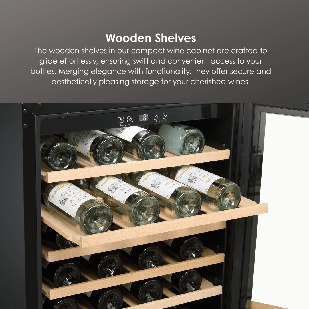 LECAVIST Wine Cabinet Duo – 104 Bottle Capacity (2 × 52) – Single Zone – Built - in – Black (LJ52VNBUX2) - Built - In - LeCavist Wine Cabinets