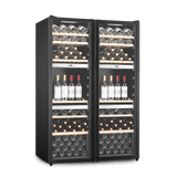 LECAVIST Wine Cabinet Duo - 280 Bottle (2 x 140) - Triple Zone - Freestanding - Black (LEK1403ZPVX2)