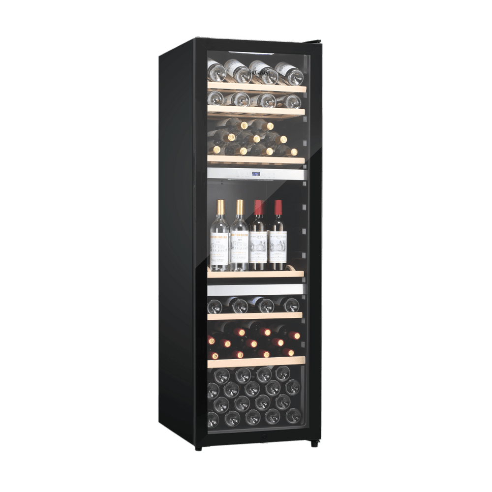 PRODUCT: LECAVIST Wine Cabinet Duo - 280 Bottle (2 x 140) - Triple Zone - Freestanding - Black (LEK1403ZPVX2) - Freestanding - LeCavist Wine Cabinets