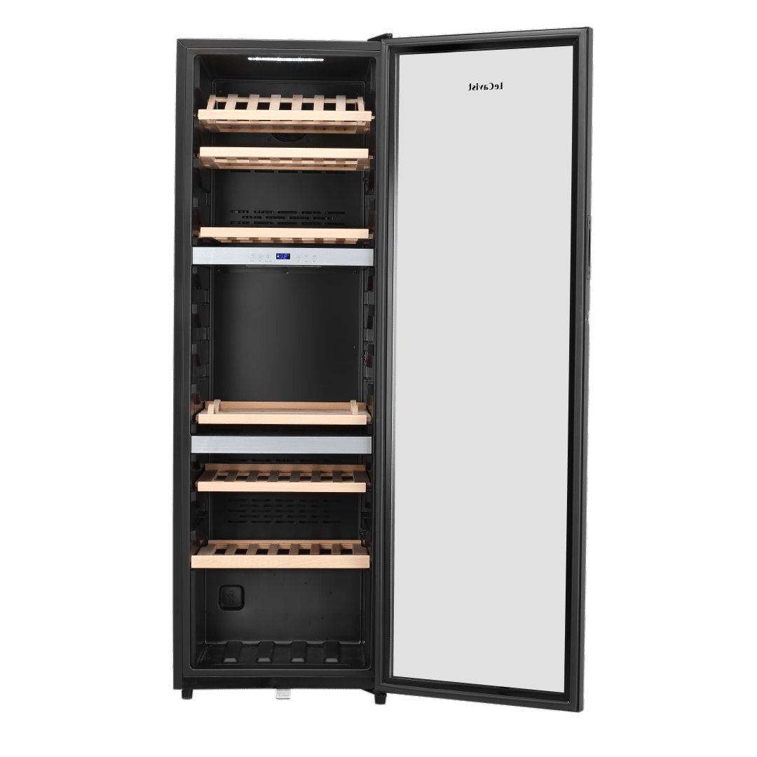 PRODUCT: LECAVIST Wine Cabinet Duo - 280 Bottle (2 x 140) - Triple Zone - Freestanding - Black (LEK1403ZPVX2) - Freestanding - LeCavist Wine Cabinets