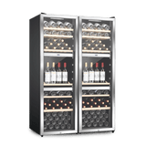 LECAVIST Wine Cabinet Duo- 280 Bottle (2 x 140) - Triple Zone - Freestanding - Stainless Steel (LEK1403ZPVXX2)