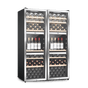 LECAVIST Wine Cabinet Duo- 280 Bottle (2 x 140) - Triple Zone - Freestanding - Stainless Steel (LEK1403ZPVXX2)