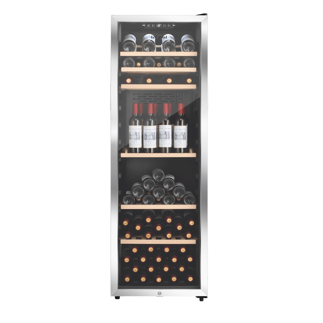 LECAVIST Wine Cabinet Duo - 308 Bottle (140 + 168) - Triple Zone + Single Zone - Freestanding - Stainless Steel (LEK208PVXX2) - Freestanding - LeCavist Wine Cabinets