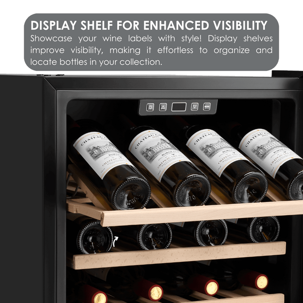DETAILS: LECAVIST Wine Cabinet Duo – 336 Bottle (2 × 168) – Single Zone – Freestanding - Black (LEK168PVX2) PRE-ORDER - Freestanding - LeCavist Wine Cabinets