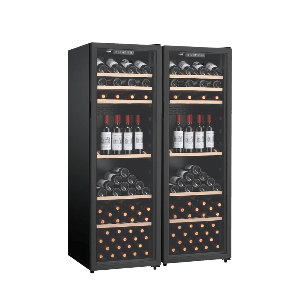 PRODUCT: LECAVIST Wine Cabinet Duo – 336 Bottle (2 × 168) – Single Zone – Freestanding - Black (LEK168PVX2) PRE-ORDER - Freestanding - LeCavist Wine Cabinets