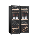LECAVIST Wine Cabinet Duo – 336 Bottle (2 × 168) – Single Zone – Freestanding - Black (LEK168PVX2)