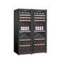 LECAVIST Wine Cabinet Duo – 336 Bottle (2 × 168) – Single Zone – Freestanding - Black (LEK168PVX2)