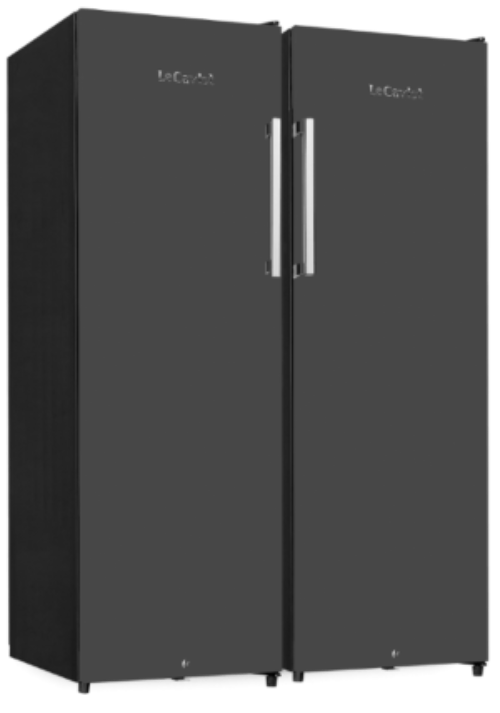 LECAVIST Wine Cabinet Duo – 336 Bottle (2 x 168) - Single Zone– Freestanding – Black (LKV168PNDXX2) - Freestanding - LeCavist Wine Cabinets