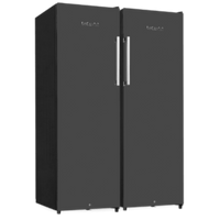 LECAVIST Wine Cabinet Duo – 336 Bottle (2 x 168)- Single Zone– Freestanding – Black (LKV168PNDXX2)