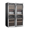 LECAVIST Wine Cabinet Duo - 336 Bottle (2 x 168) - Single Zone - Freestanding - Stainless Steel (LEK168PVXX2)