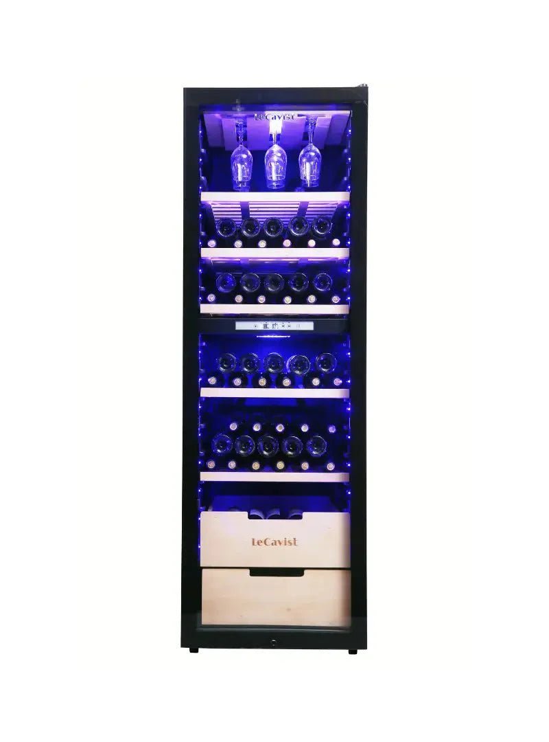 LECAVIST Wine Cabinet Duo - 474 Bottle (248 + 226) - Single Zone + Dual Zone - Freestanding - Black (LCS470VNX2) - Freestanding - LeCavist Wine Cabinets