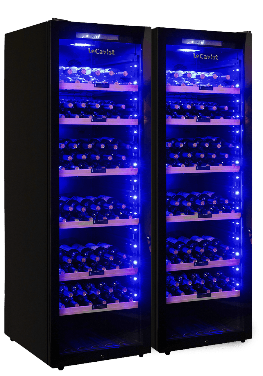 LECAVIST Wine Cabinet Duo – 496 Bottle (2 × 248) – Single Zone – Freestanding – Black (LCS240VN1Z1DX2) - LeCavist Wine Cabinets