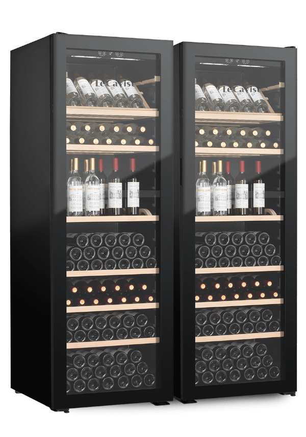 LECAVIST Wine Cabinet Duo – 588 Bottle Capacity (2 × 294) – Single Zone – Freestanding – Black (LJ294VNX2) - PREORDER - Freestanding - LeCavist Wine Cabinets