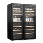 LECAVIST Wine Cabinet Duo – 588 Bottle Capacity (2 × 294) – Single Zone – Freestanding – Black (LJ294VNX2)
