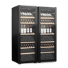 LECAVIST Wine Cabinet Duo – 588 Bottle Capacity (2 × 294) – Single Zone – Freestanding – Black (LJ294VNX2)