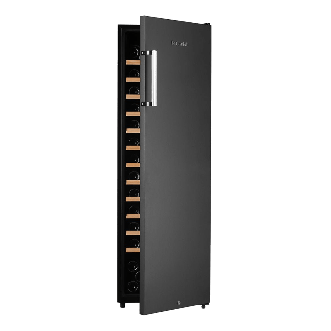 PRODUCT: LECAVIST Wine Cellar - 109 Bottle - Single Zone - Freestanding - Black (LKV168PNDXFS) - Freestanding - LeCavist Wine Cabinets