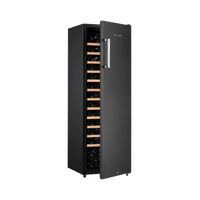 LECAVIST Wine Cellar - 109 Bottle - Single Zone - Freestanding - Black (LKV168PNDXFS)