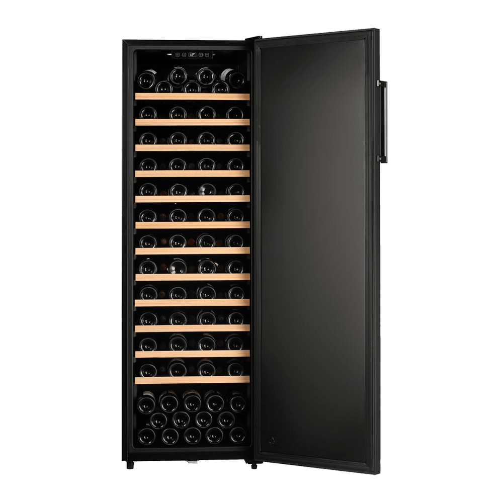 PRODUCT: LECAVIST Wine Cellar - 109 Bottle - Single Zone - Freestanding - Black (LKV168PNDXFS) - Freestanding - LeCavist Wine Cabinets