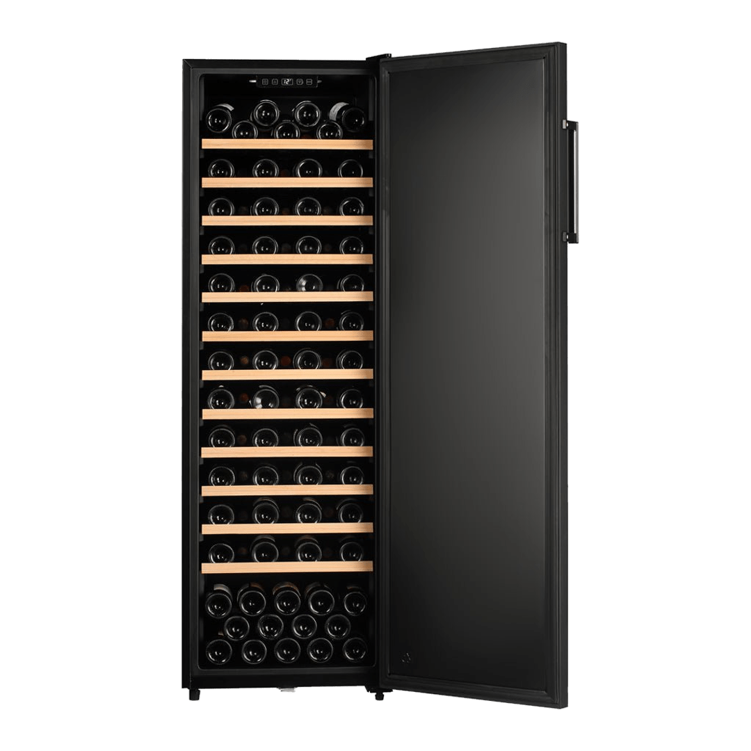 PRODUCT: LECAVIST Wine Cellar - 109 Bottle - Single Zone - Freestanding - Black (LKV168PNDXFS) - Freestanding - LeCavist Wine Cabinets
