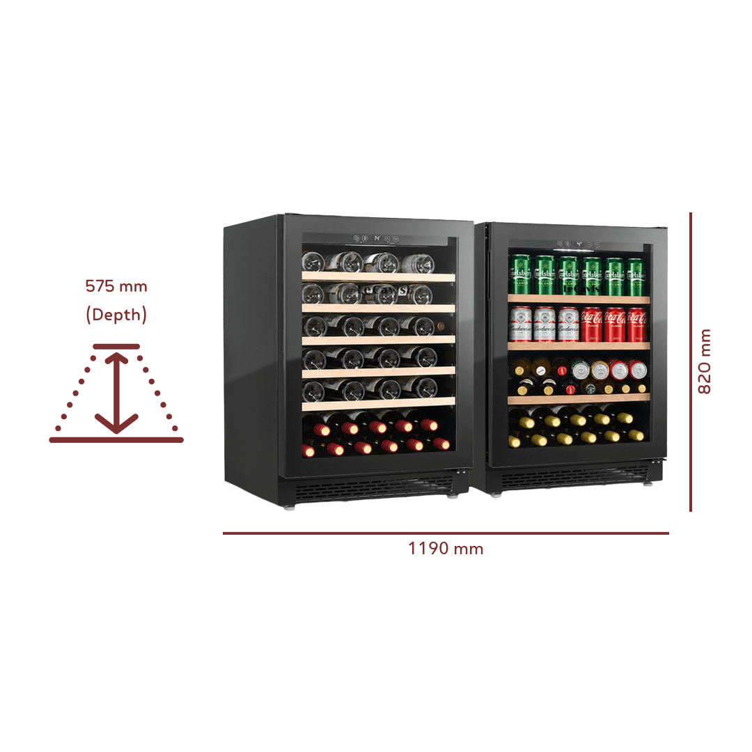 Précision 52 Bottle + 140L Duo BC - Built-In - LeCavist Wine Cabinets