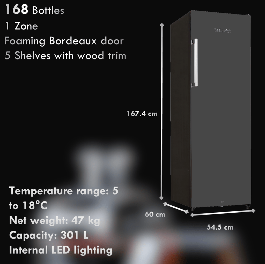 LECAVIST 168 Bottle Cellar LKV168PNDX - Freestanding - Lecavist