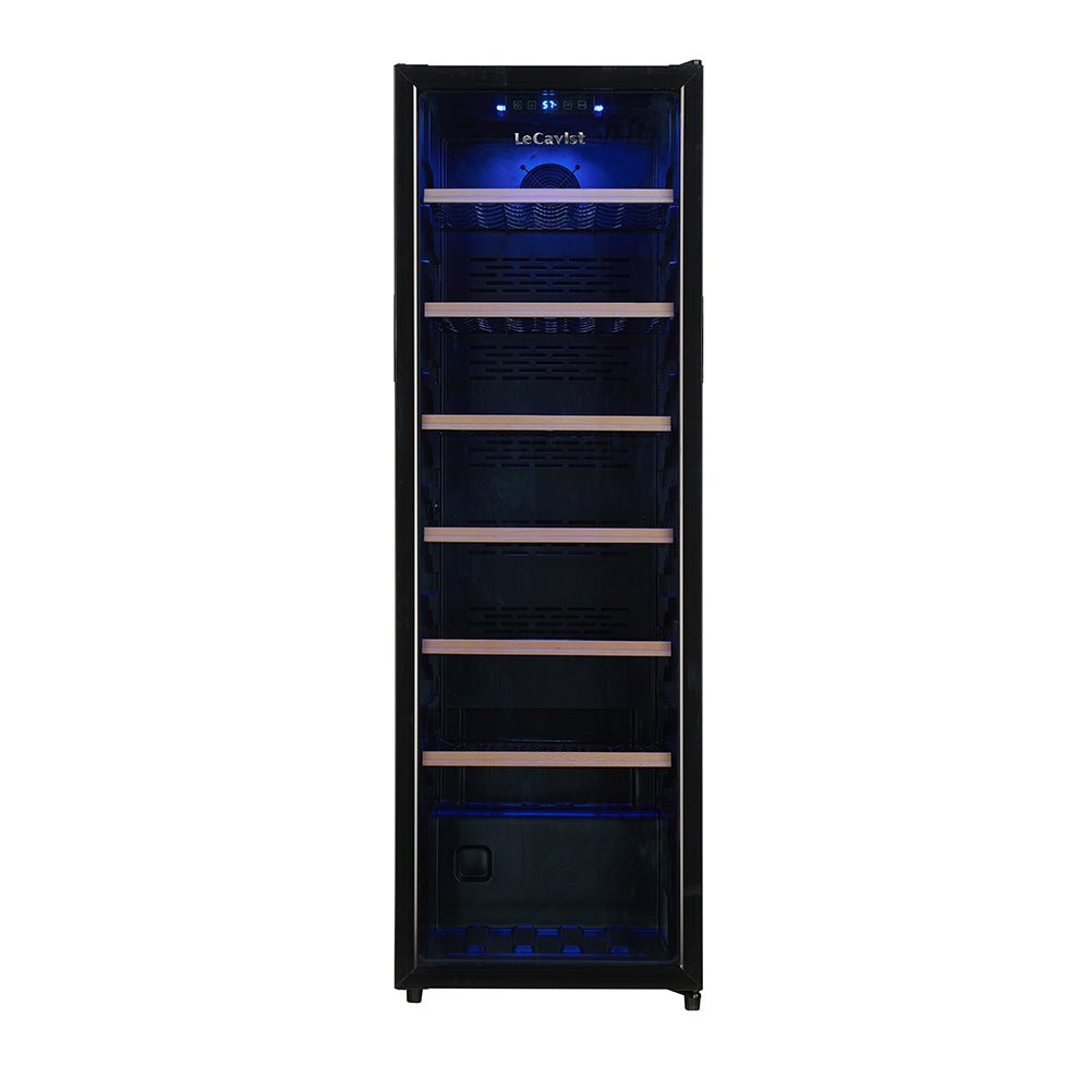 LECAVIST 168 Bottle Wine Cabinet Single Zone Black LKS168VN - Wine Fridges - Lecavist