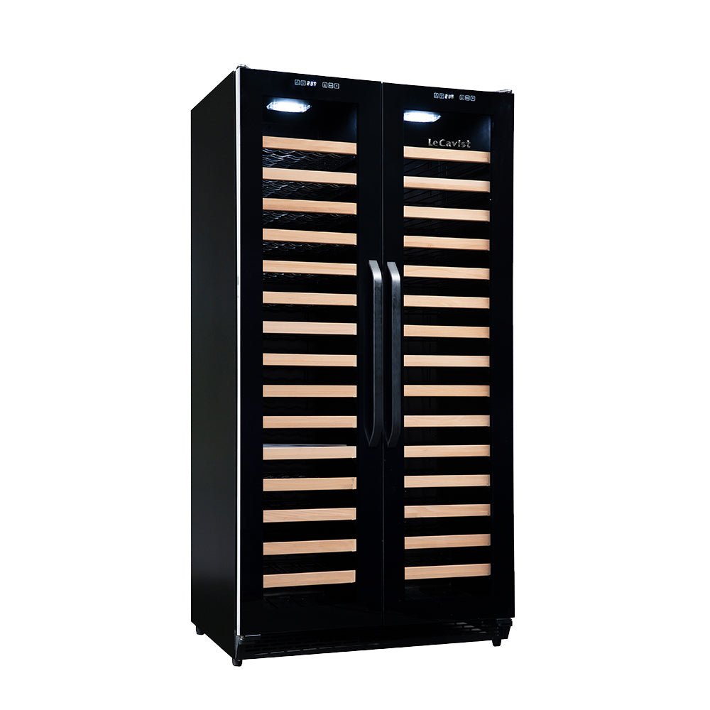 LECAVIST 188 Bottle Wine Cabinet Dual Zone Side by Side Black LCS200VN2Z2D - Built - In - Lecavist