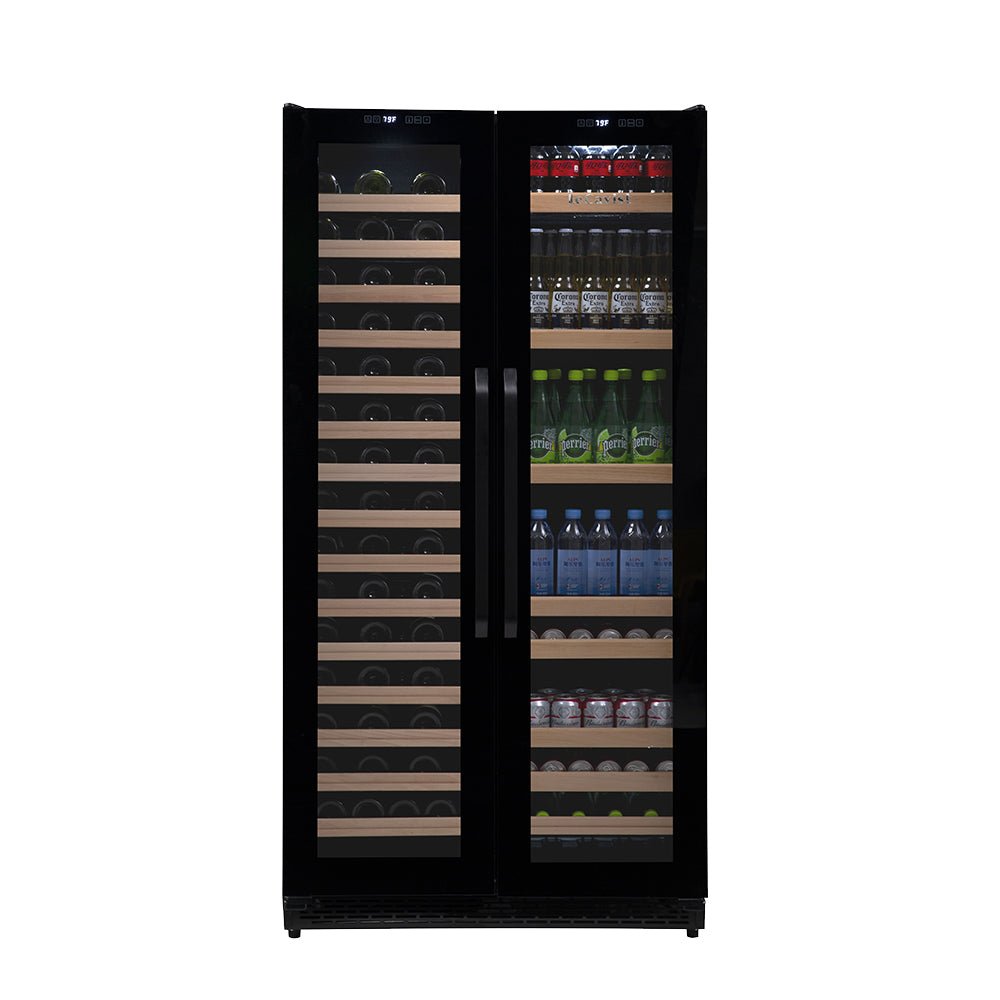 LECAVIST 188 Bottle Wine Cabinet Dual Zone Side by Side Black LCS200VN2Z2D - Built - In - Lecavist