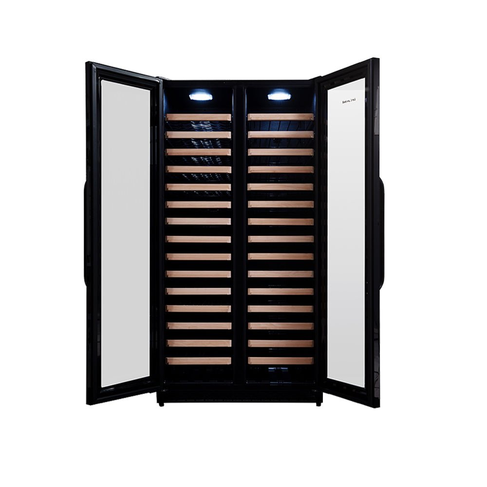 LECAVIST 188 Bottle Wine Cabinet Dual Zone Side by Side Black LCS200VN2Z2D - Built - In - Lecavist