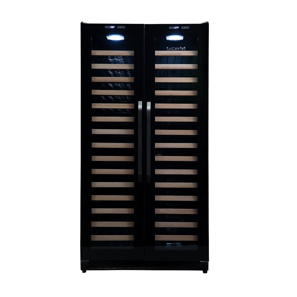 LECAVIST 188 Bottle Wine Cabinet Dual Zone Side by Side Black LCS200VN2Z2D - Built - In - Lecavist